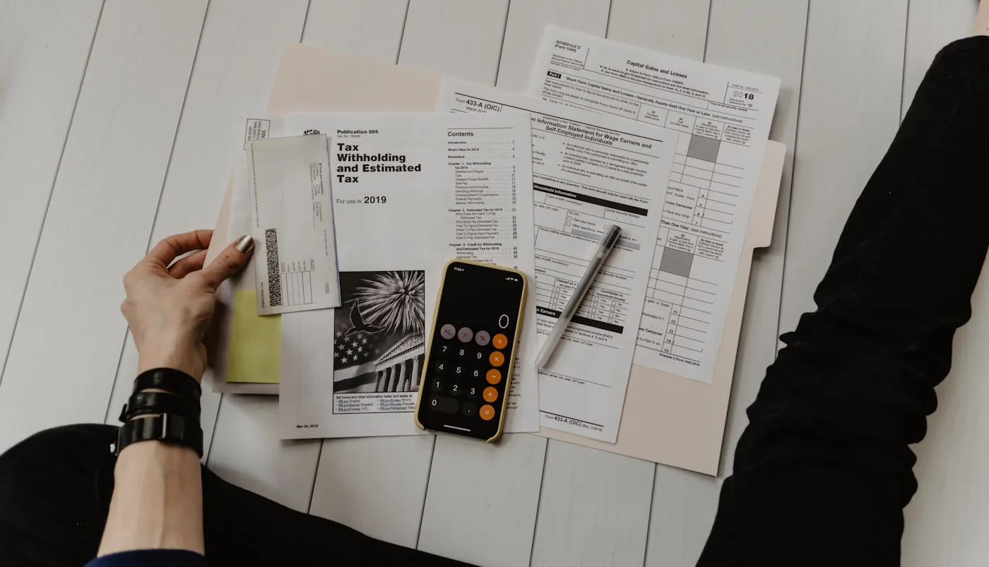 Financial documents for reviewing international real estate tax